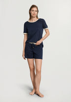 Laura Cotton Blend Pajama Set | Deep Navy 74262-1610