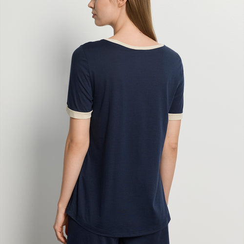 Laura Cotton Blend Pajama Set | Deep Navy 74262-1610