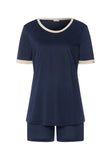 Laura Cotton Blend Pajama Set | Deep Navy 74262-1610