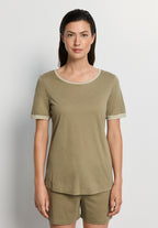 Laura Cotton Blend Pajama Set | Covert Green 74262-2727