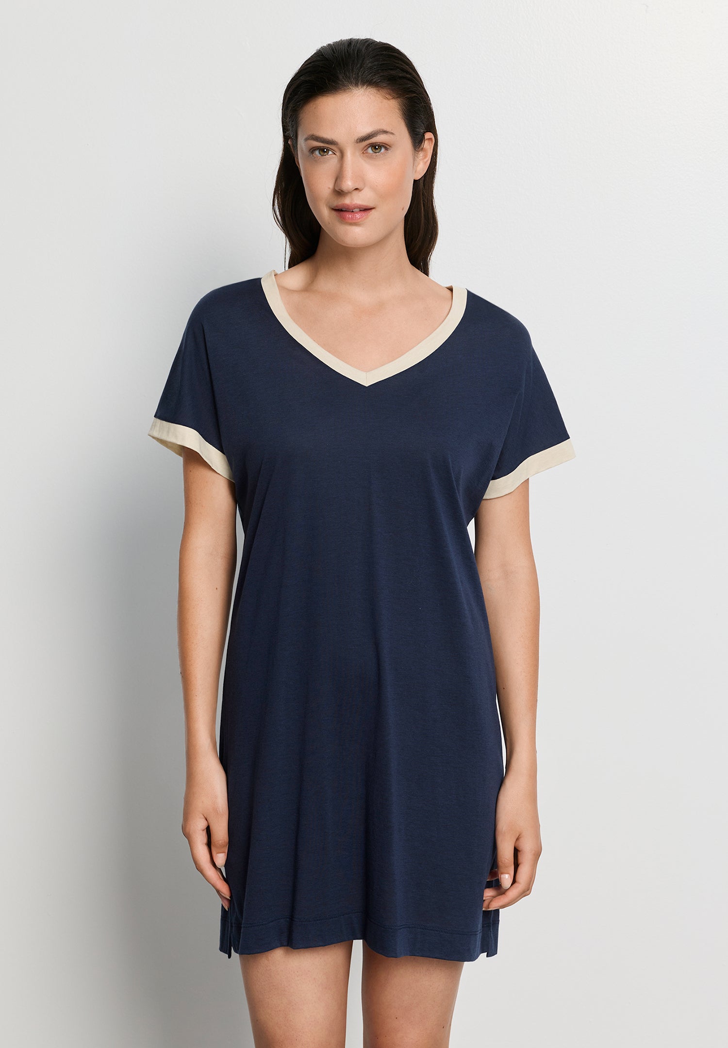 Laura S/Slv Nightdress 85cm | Deep Navy 74264-1610