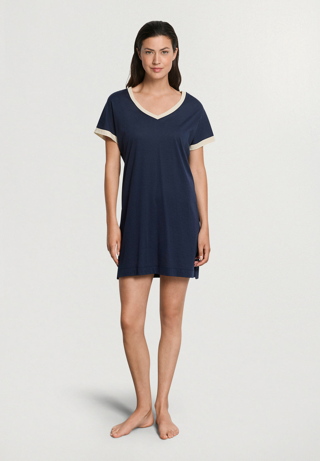 Laura S/Slv Nightdress 85cm | Deep Navy 74264-1610