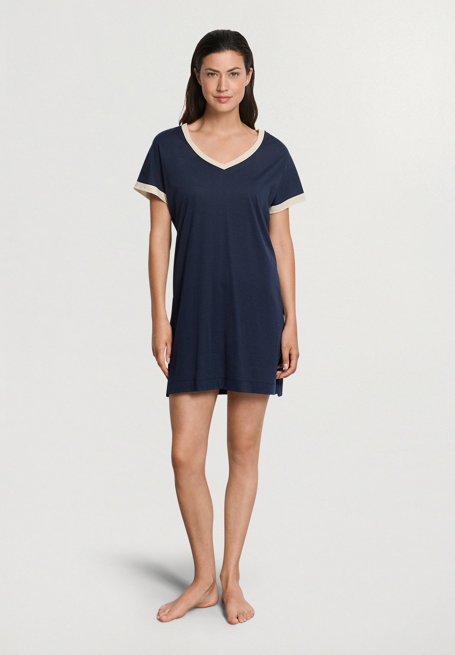 Laura S/Slv Nightdress 85cm | Deep Navy 74264-1610