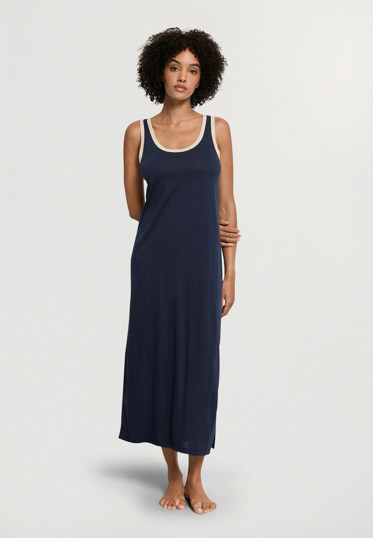 Laura Sleeveless Nightdress 130cm | Deep Navy 74265-1610