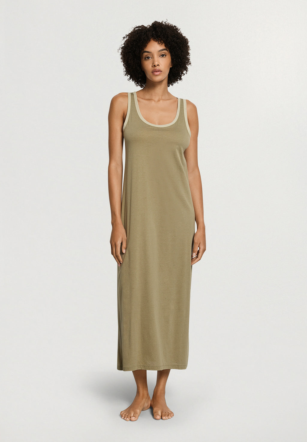 Laura Sleeveless Nightdress 130cm | Covert Green 74265-2727