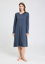 Tyra L/Slv Gown 110cm | Vintage Indigo 74695-2617