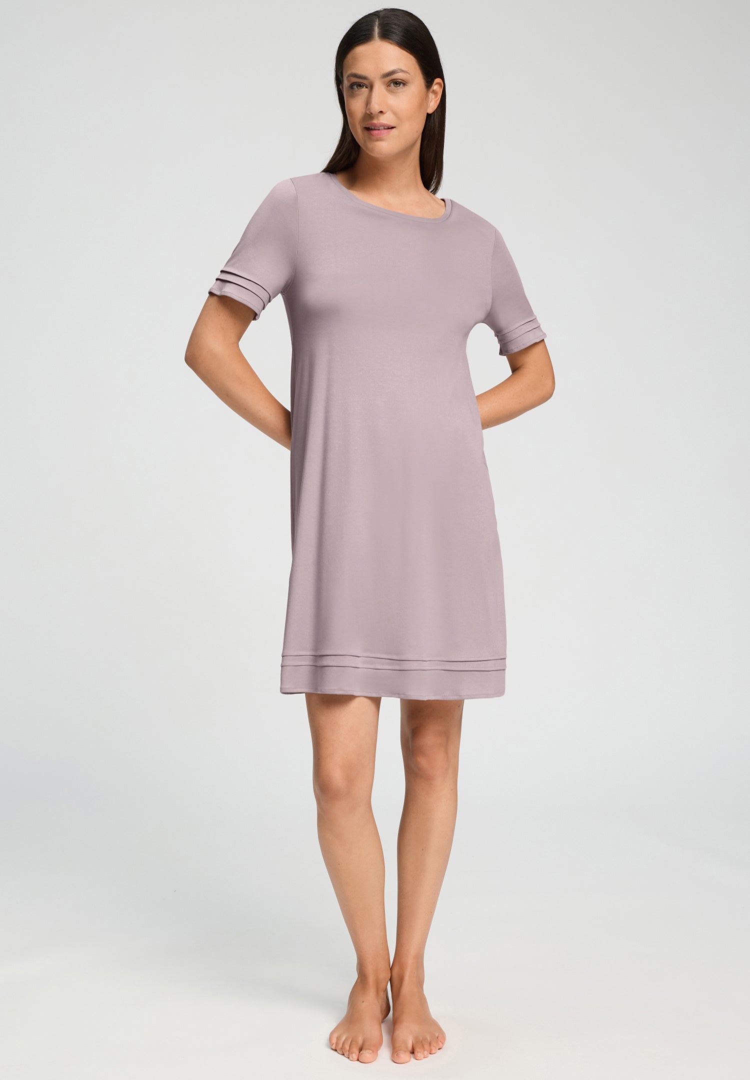 Pilar S/Slv Gown 95cm | Stormy Rose 74706-2467