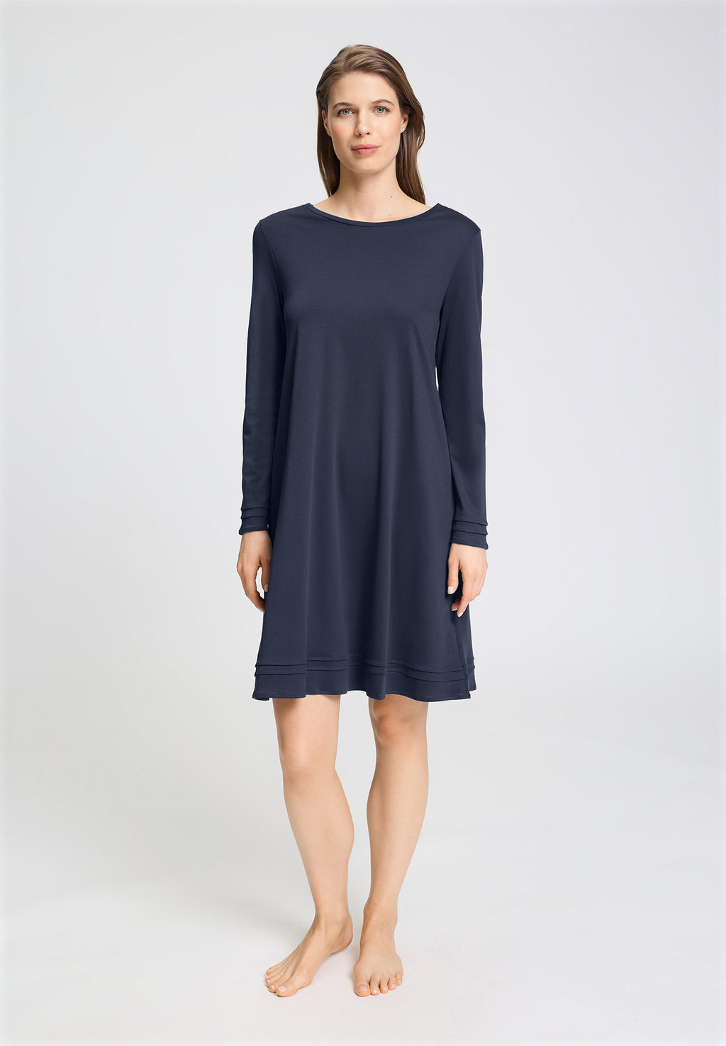 Pilar L/Slv Gown 100cm | Deep Navy 74707-1610