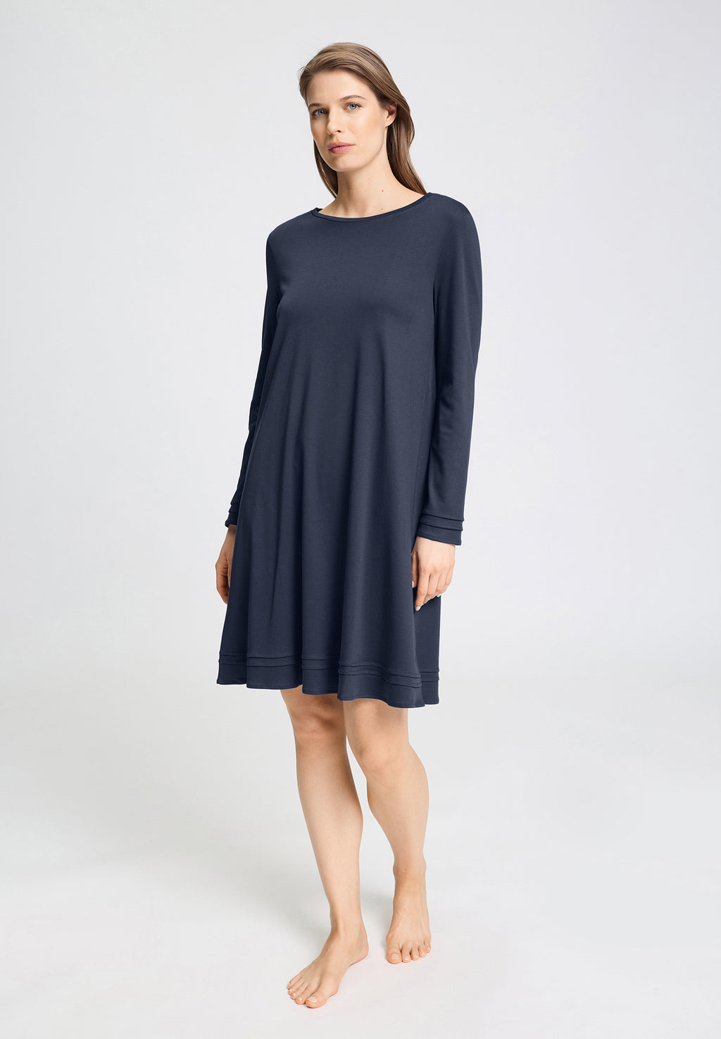 Pilar L/Slv Gown 100cm | Deep Navy 74707-1610