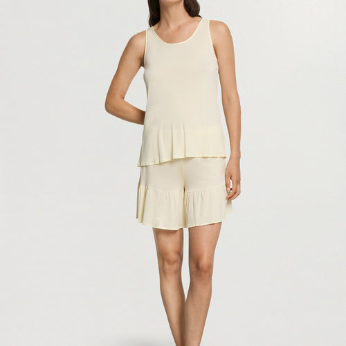 Isabella Sleeveless Short Pyjama | Lemon Cake 74727-2217