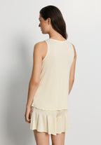 Isabella Sleeveless Short Pyjama | Lemon Cake 74727-2217