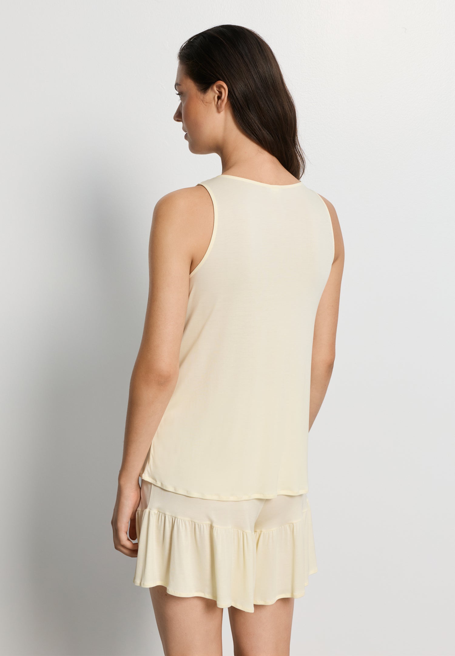 Isabella Sleeveless Short Pyjama | Lemon Cake 74727-2217