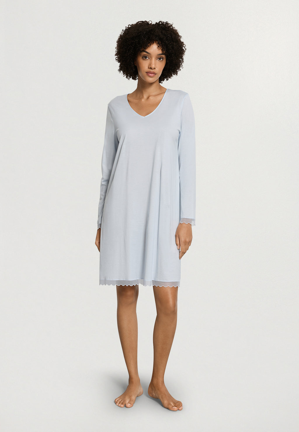 Inaya L/Slv Nightdress 95cm | Watery Blue 74737-2244