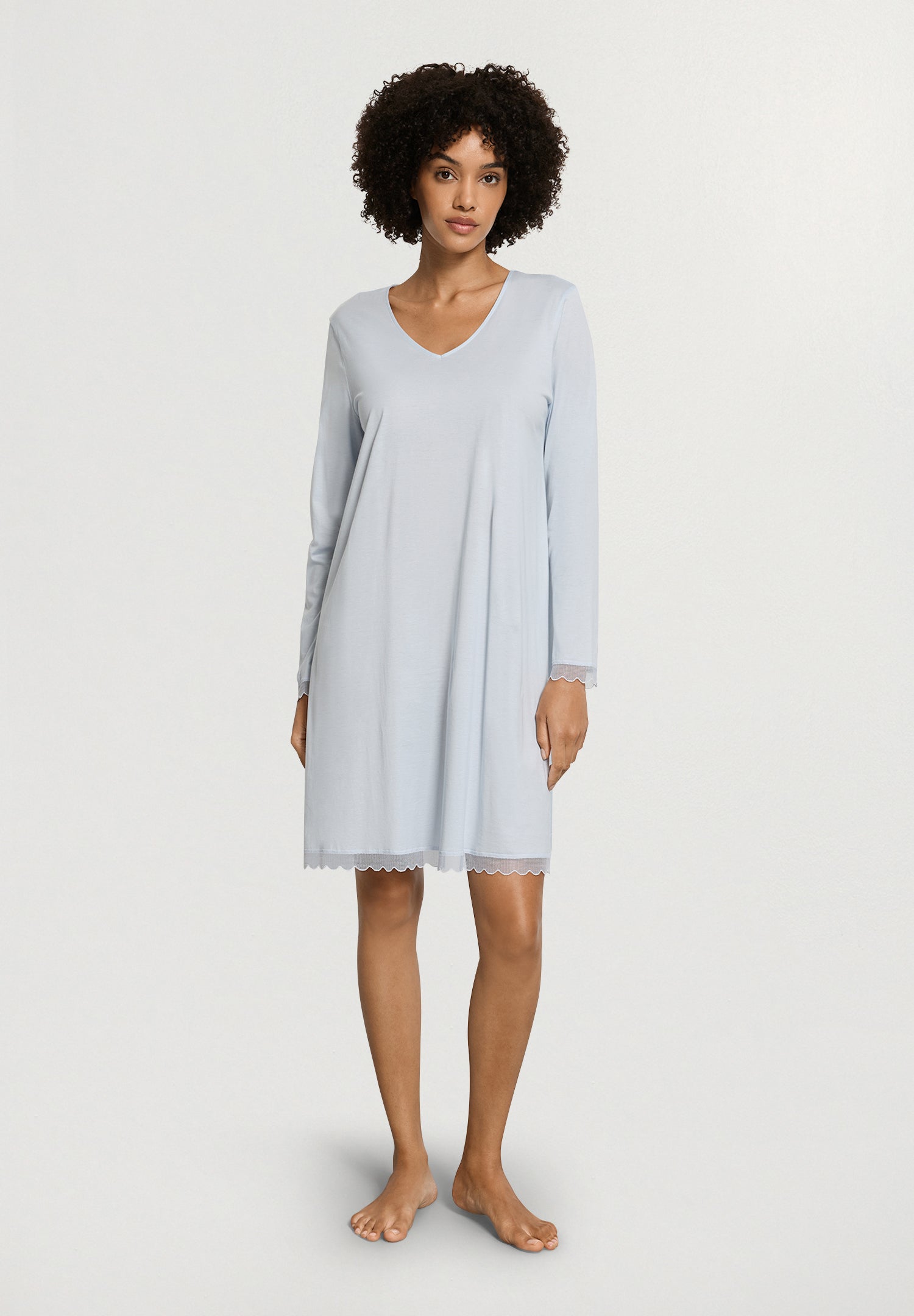 Inaya L/Slv Nightdress 95cm | Watery Blue 74737-2244