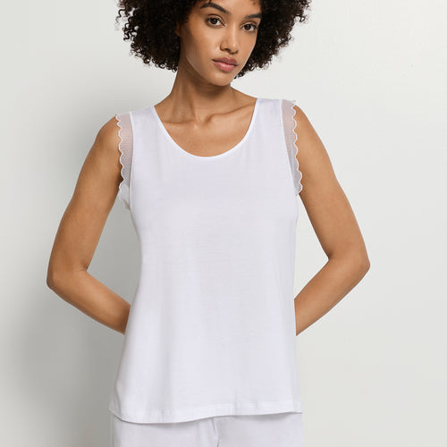 Inaya Sleeveless Short Pyjama | White 74738-101