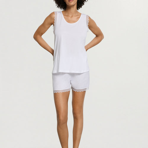 Inaya Sleeveless Short Pyjama | White 74738-101