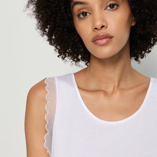 Inaya Sleeveless Short Pyjama | White 74738-101