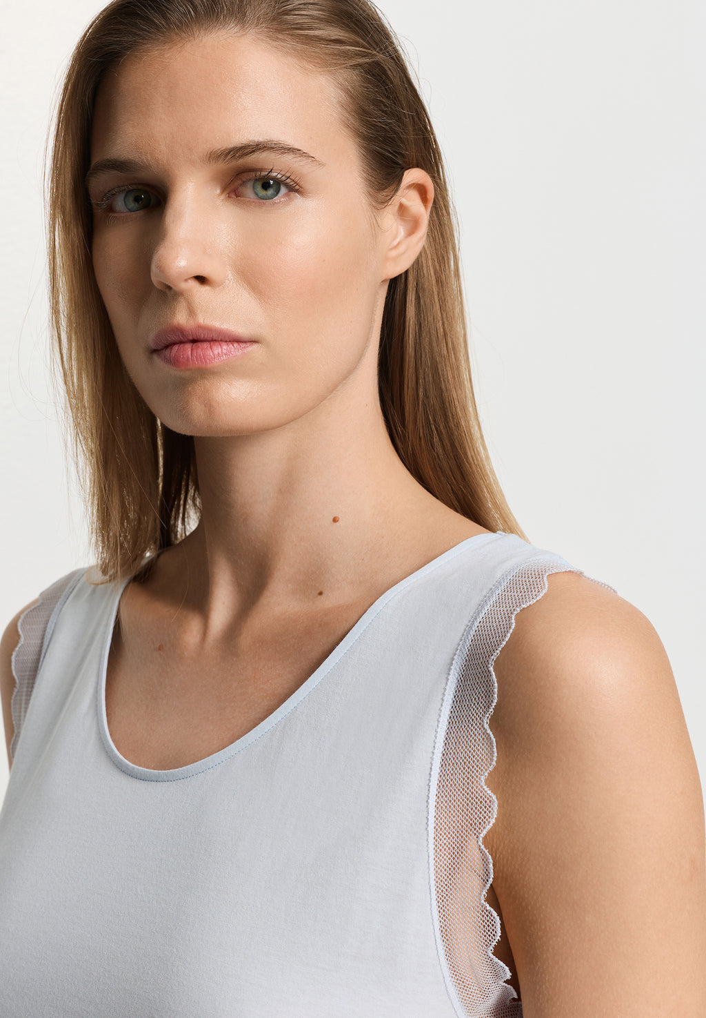 Inaya Sleeveless Short Pyjama | Watery Blue 74738-2244