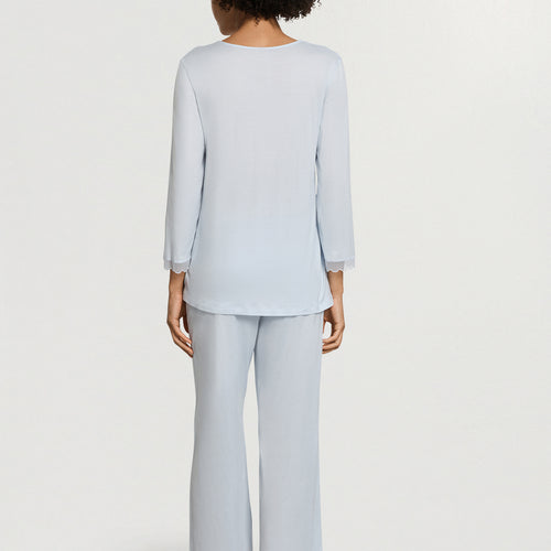 Inaya L/Slv Pyjama Crop Pants | Watery Blue 74739-2244