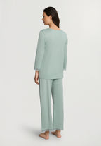 Inaya L/Slv Pyjama Crop Pants | Dark Seafoam 74739-2733