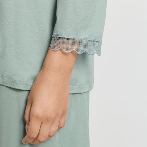 Inaya L/Slv Pyjama Crop Pants | Dark Seafoam 74739-2733