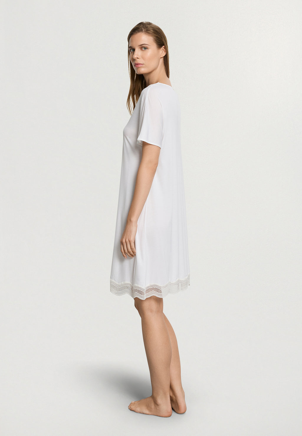 Cira S/Slv Nightdress 95cm | Off White 74742-102