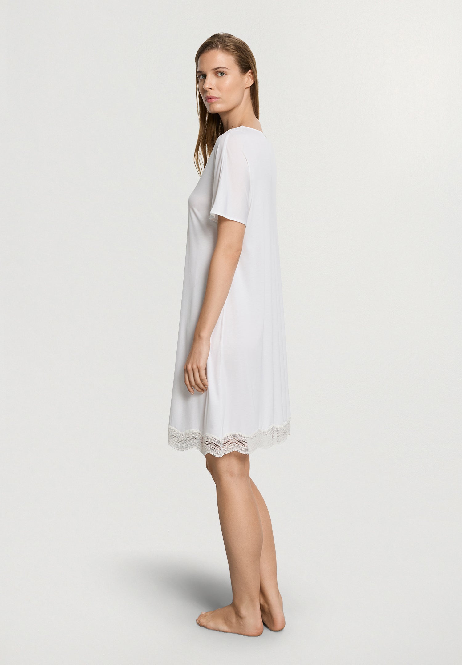Cira S/Slv Nightdress 95cm | Off White 74742-102