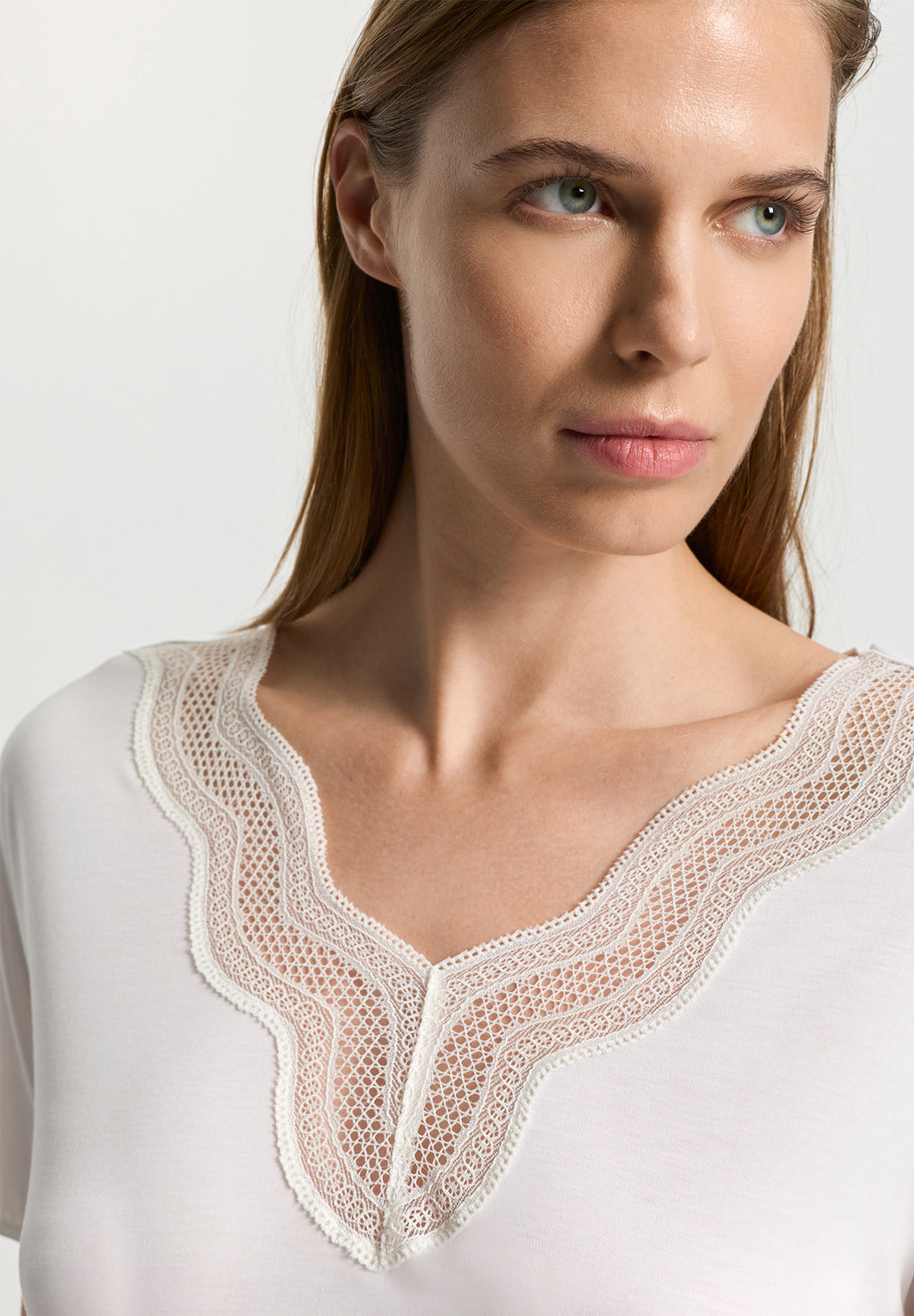 Cira S/Slv Nightdress 95cm | Off White 74742-102