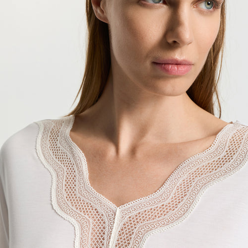 Cira S/Slv Nightdress 95cm | Off White 74742-102