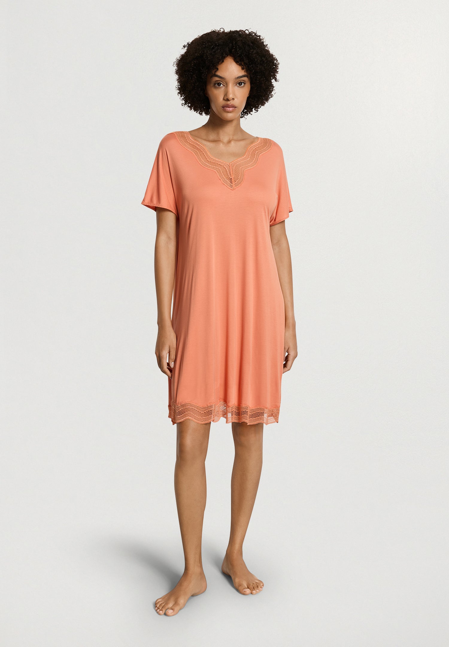 Cira S/Slv Nightdress 95cm | Light Carnelian 74742-2288