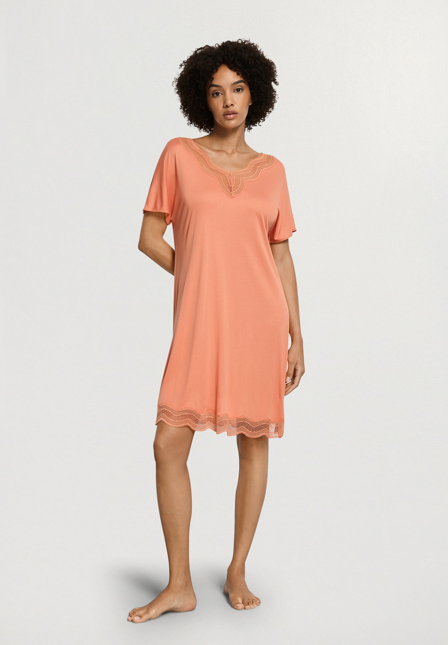 Cira S/Slv Nightdress 95cm | Light Carnelian 74742-2288