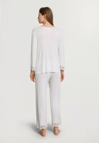 Cira L/Slv Pyjama Crop Pants | Off White 74743-102