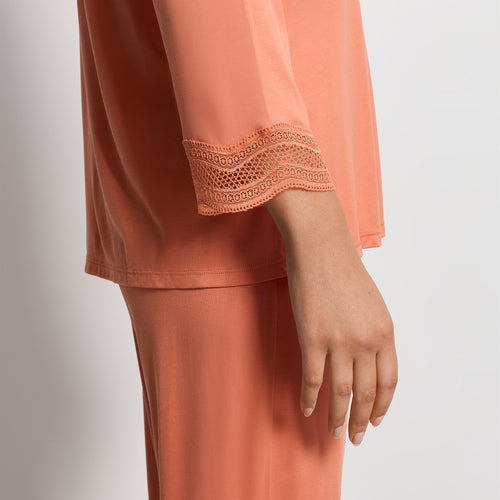 Cira L/Slv Pyjama Crop Pants | Light Carnelian 74743-2288