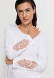 Belen L/Slv Pajama | White 74748-101