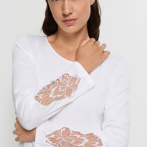 Belen L/Slv Pajama | White 74748-101