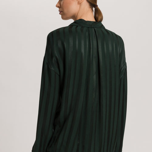 Indra Jacquard Stripe Shirt | Dark Malachite 74758-2709