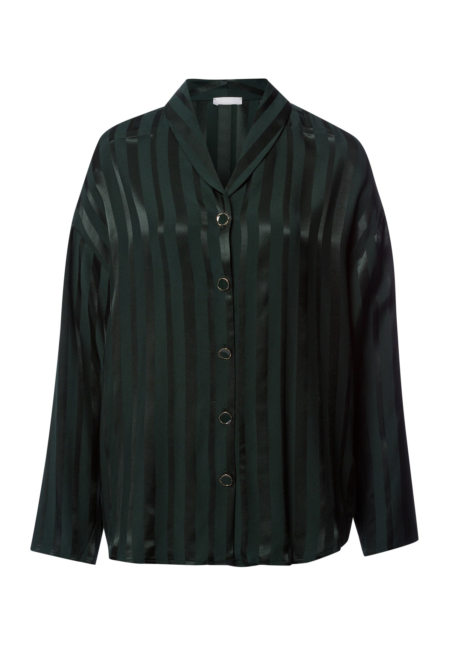 Indra Jacquard Stripe Shirt | Dark Malachite 74758-2709