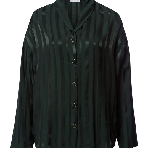 Indra Jacquard Stripe Shirt | Dark Malachite 74758-2709