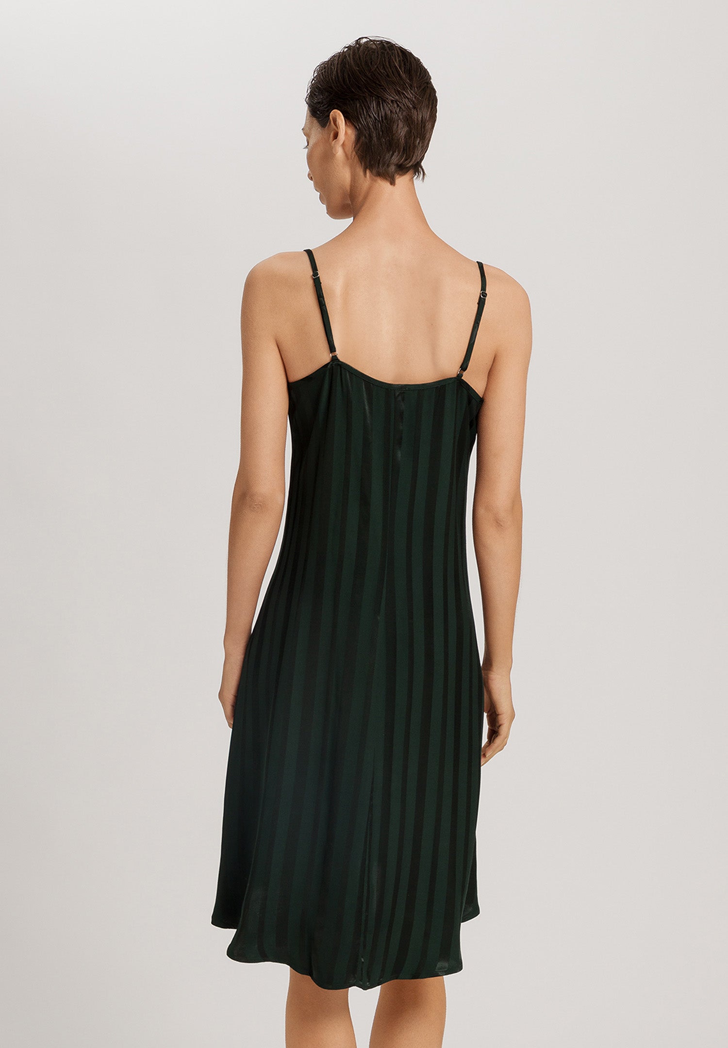 Indra Jacquard Stripe Chemise | Dark Malachite 74760-2709