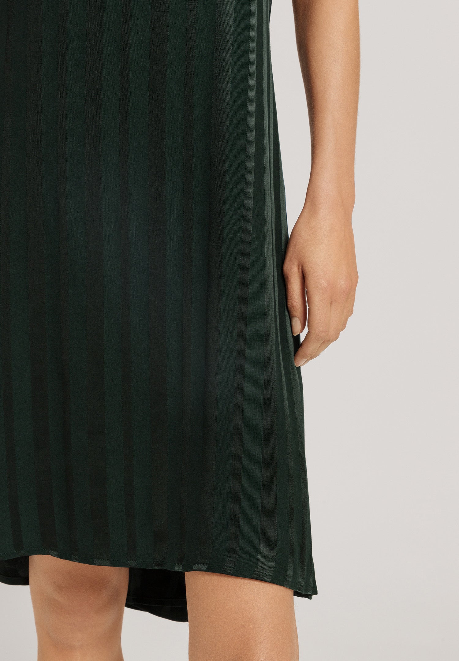 Indra Jacquard Stripe Chemise | Dark Malachite 74760-2709