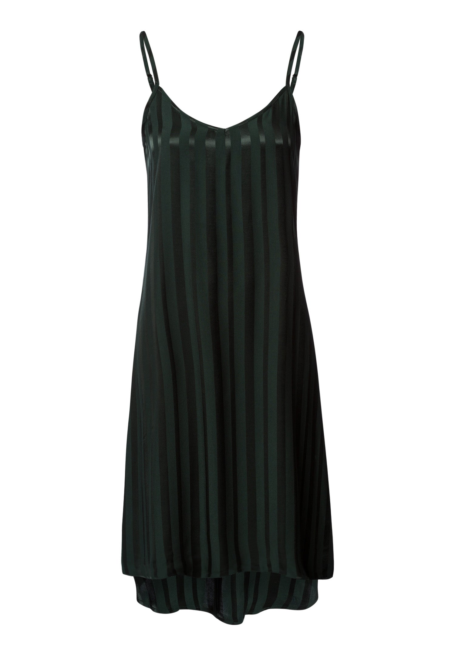 Indra Jacquard Stripe Chemise | Dark Malachite 74760-2709