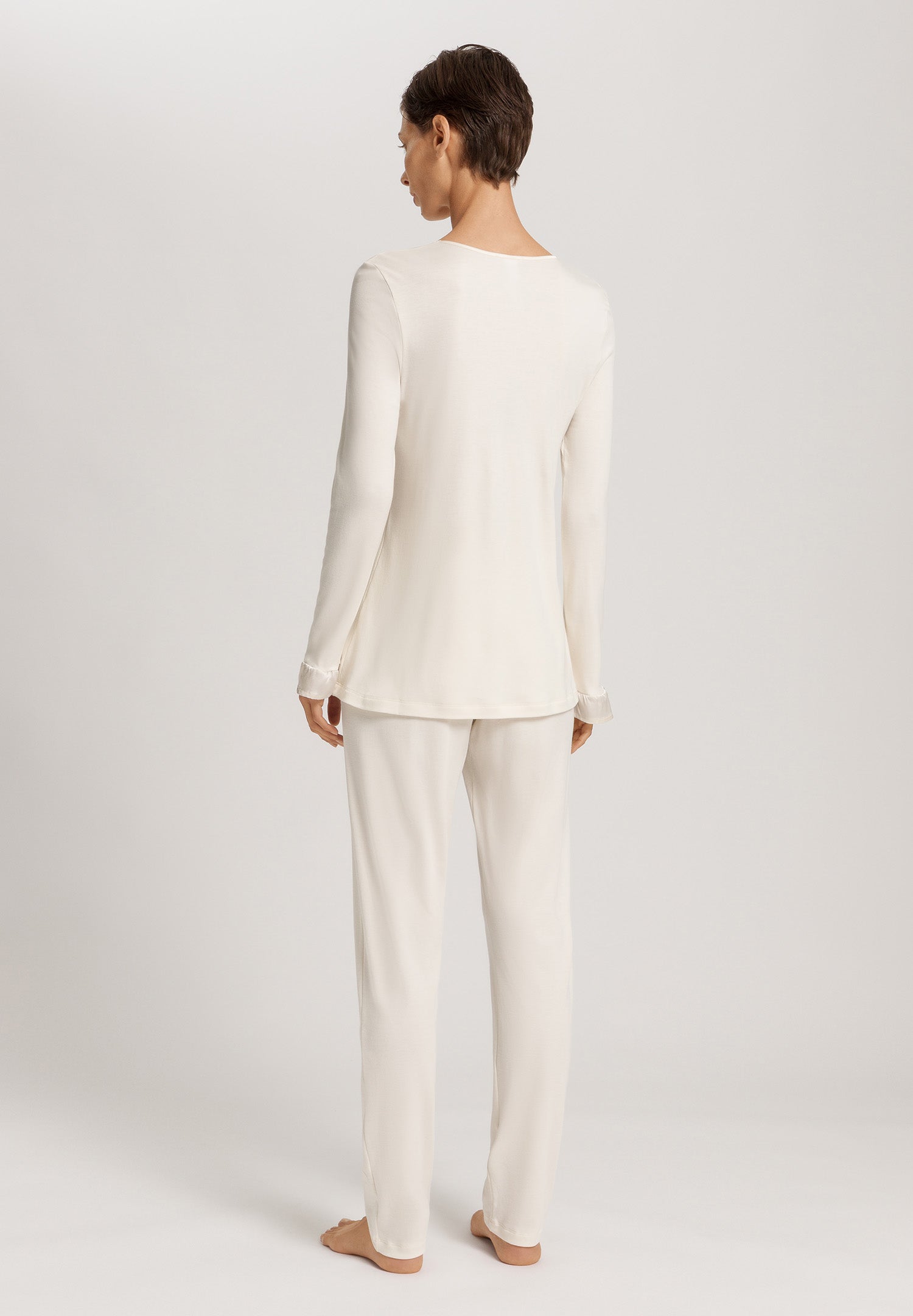 Claire Tencel™ And Cotton Pajama Set | Misty White 74769-2123