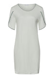 Una Crochetta Stitch Cotton Nightgown | Green Beryl 74771-2707