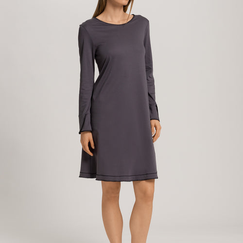 Una Tulip Sleeve Cotton Nightgown | Black Pearl 74772-2183