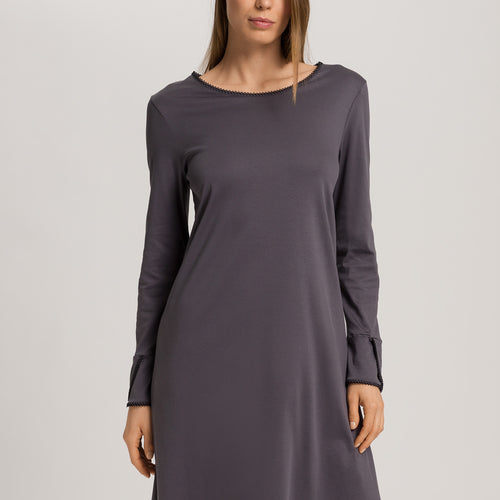 Una Tulip Sleeve Cotton Nightgown | Black Pearl 74772-2183