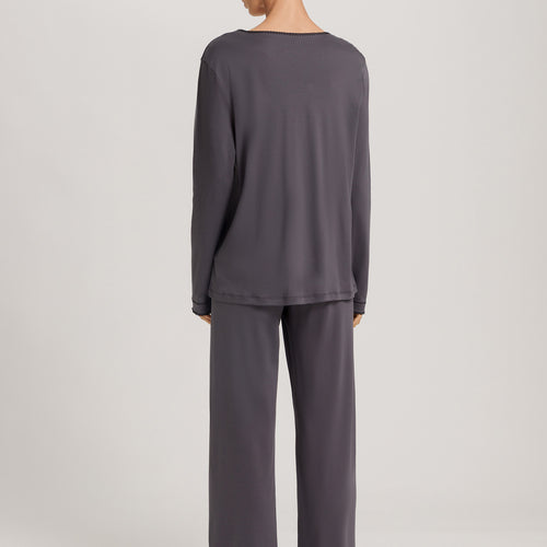 Una Crochetta Stitch Cotton Pajama Set | Black Pearl 74773-2183