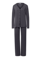 Una Crochetta Stitch Cotton Pajama Set | Black Pearl 74773-2183