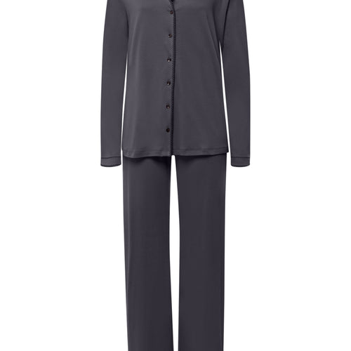Una Crochetta Stitch Cotton Pajama Set | Black Pearl 74773-2183