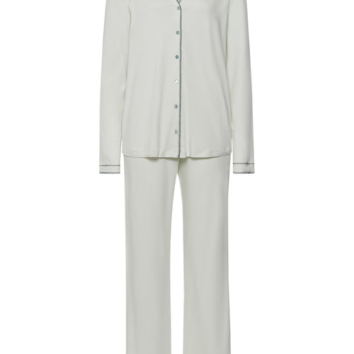 Una Crochetta Stitch Cotton Pajama Set | Green Beryl 74773-2707