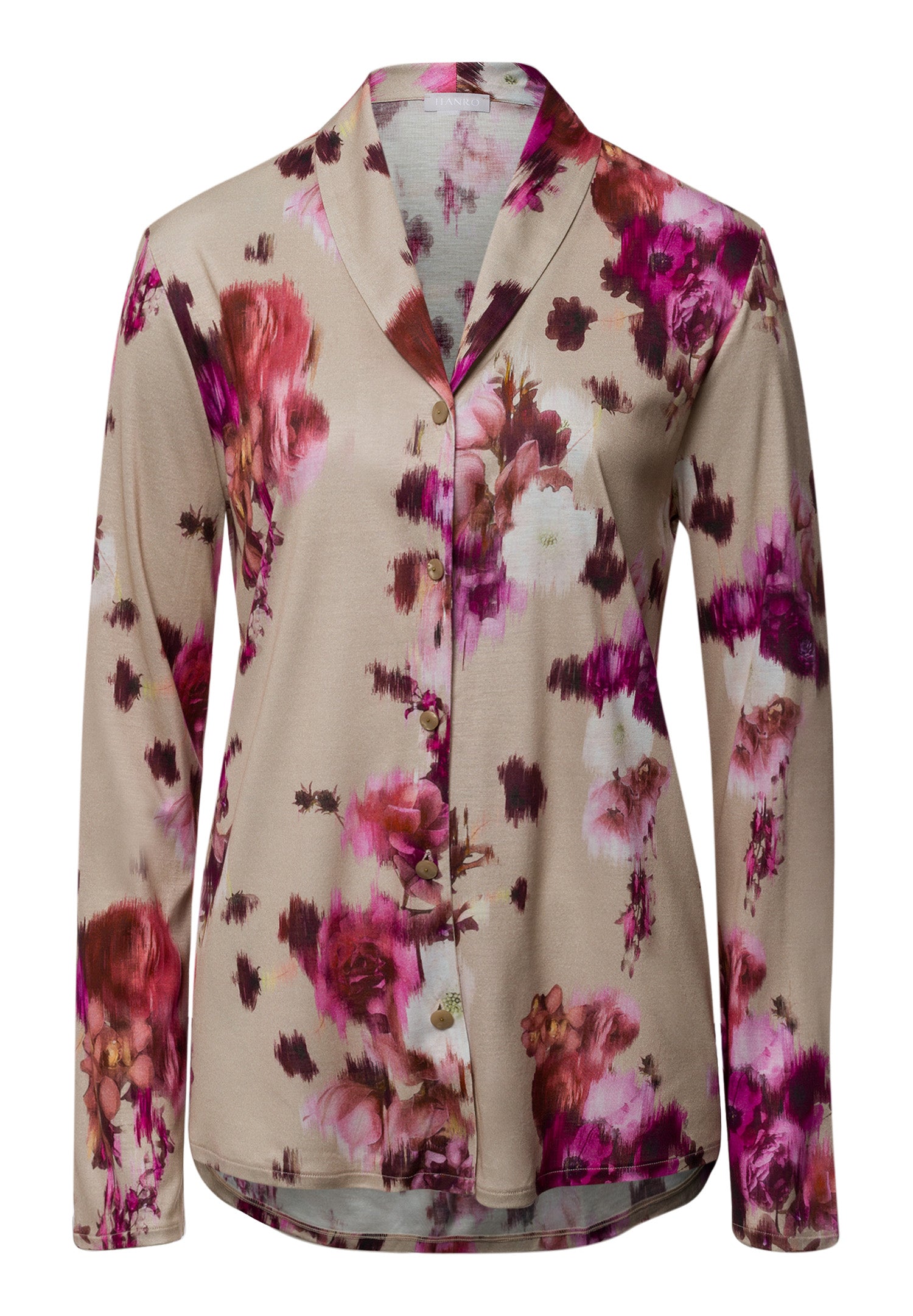 Olivia Soft Tencel™ Collared Shirt | Flower Art Print 74775-3051